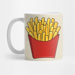 French fries cartoon illustration Mug